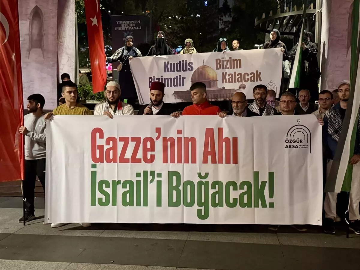 trabzonda israilin gazzeye saldirilari protesto edildi jHxkUvO6